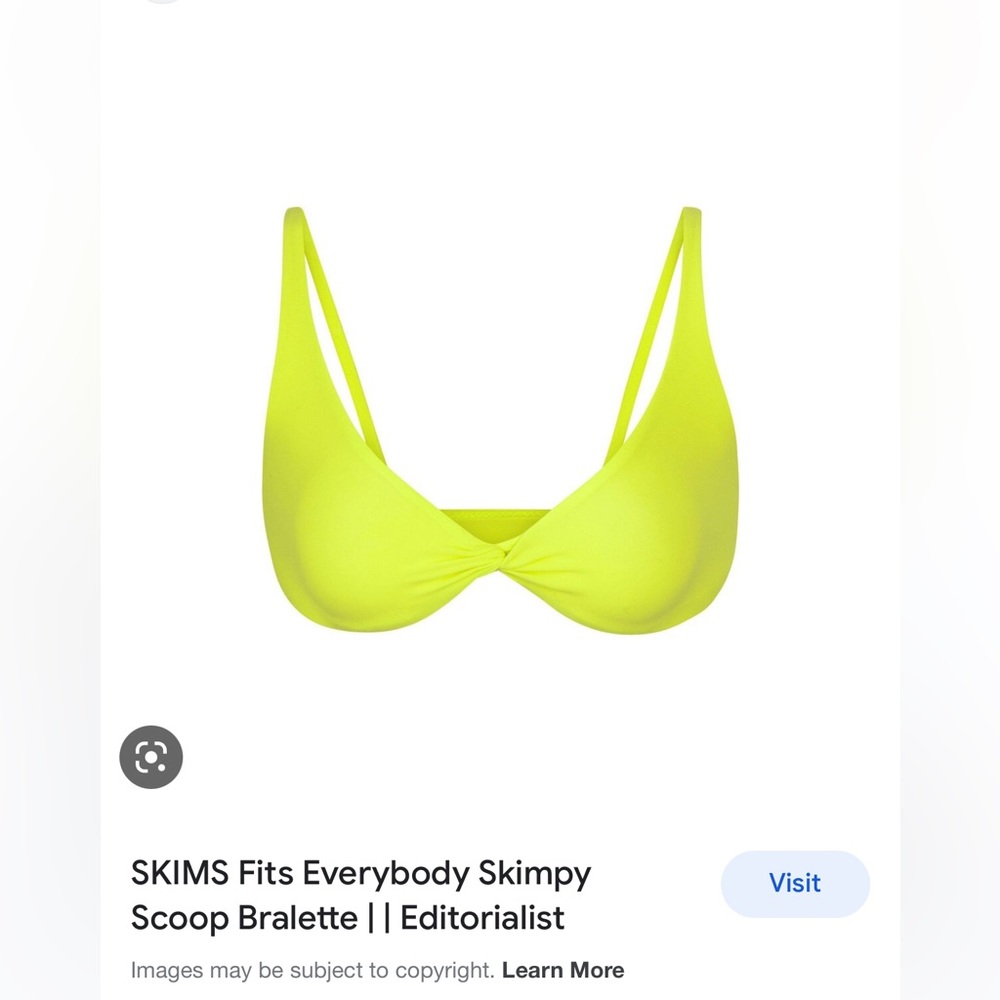 FITS EVERYBODY SKIMPY SCOOP BRALETTE NEON LIME